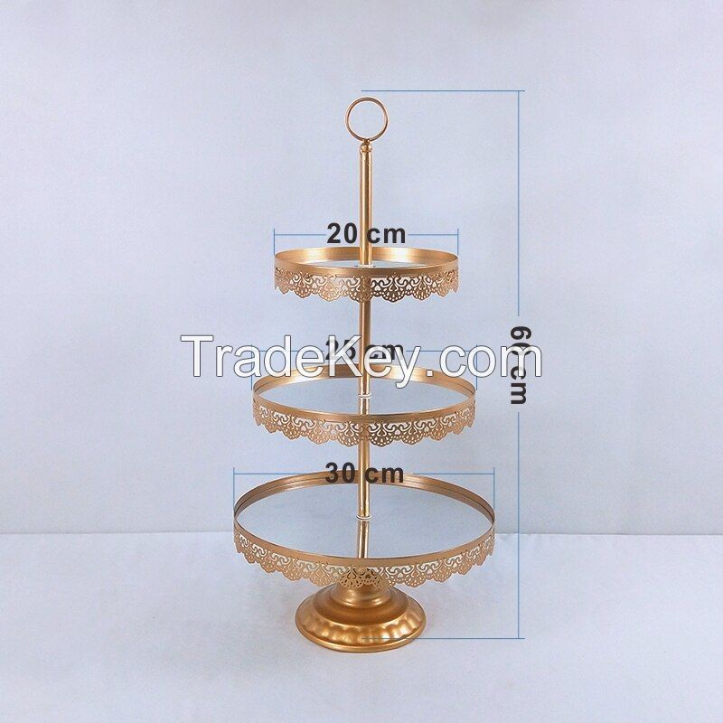 Round Metal Cake Stand Plate Home Wedding Birthday Party cake stand