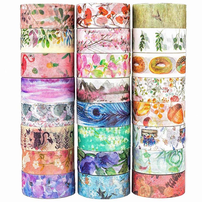 Free Sample Colorful Decorative Custom Printed CMYK Washi Tape