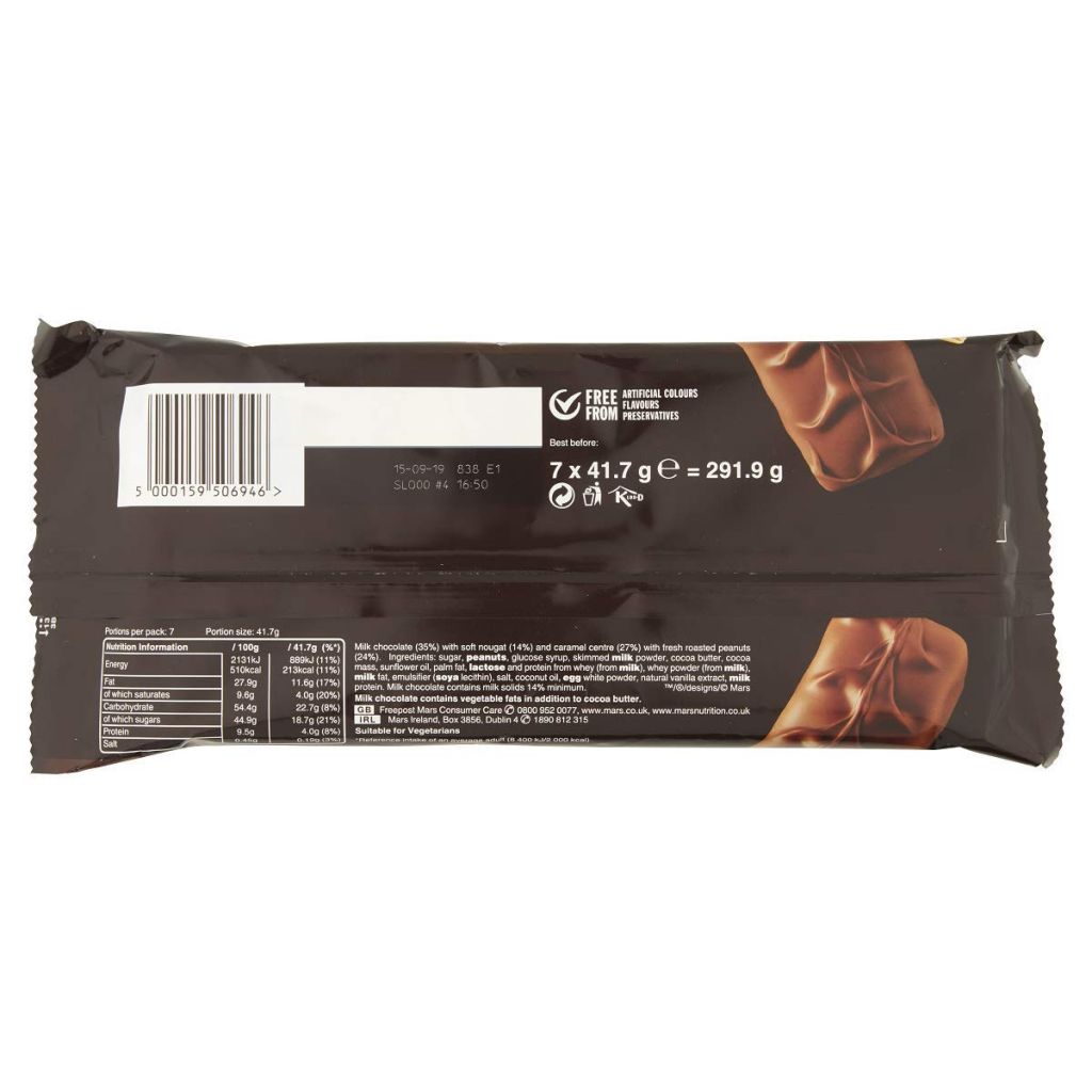 Snickers Chocolate Bar Multipack 7 X 41.7 G