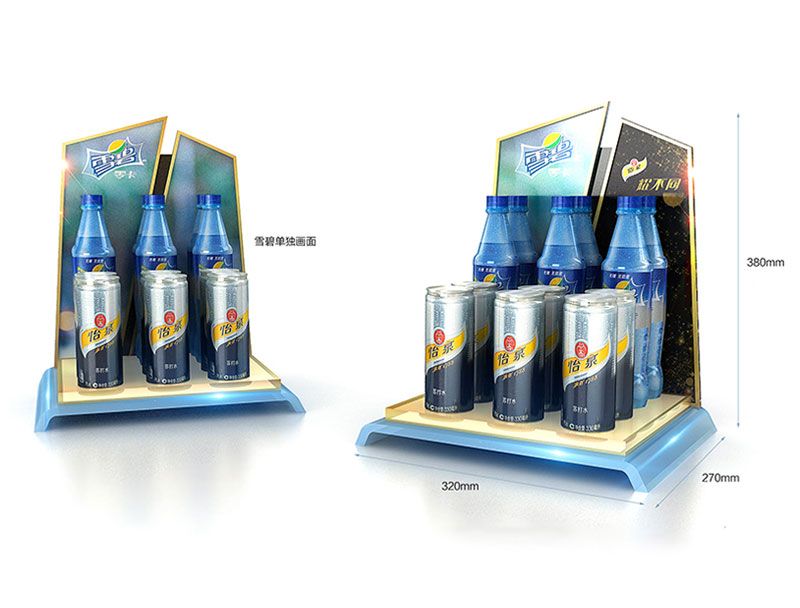 Customized high-end beverage plastic countertop display