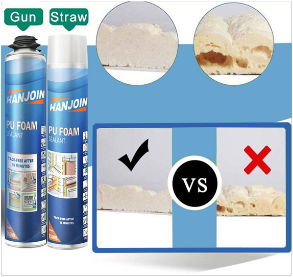 Straw Adhesive  Pu Foam Polyurethane Foam  Draw Gun Spray Polyurethane Foam