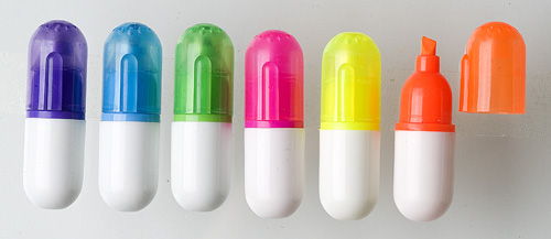 Pill-Shaped Fluorescent Pen