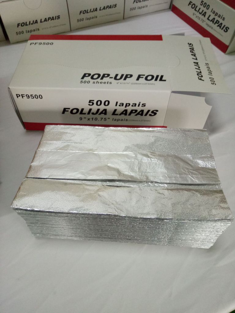 Food grade household pop up aluminium foil sheet for food wrapping paper