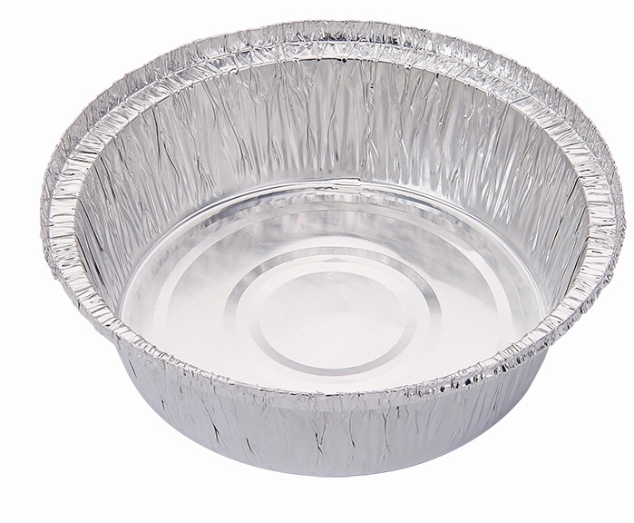 Aluminium foil container round kitchen plates with lid