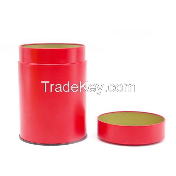 Wholesale Eco-friendly Empty Food Colorful Small Chocolate Box Coffee Metal Containers Round High Quality Tin Can