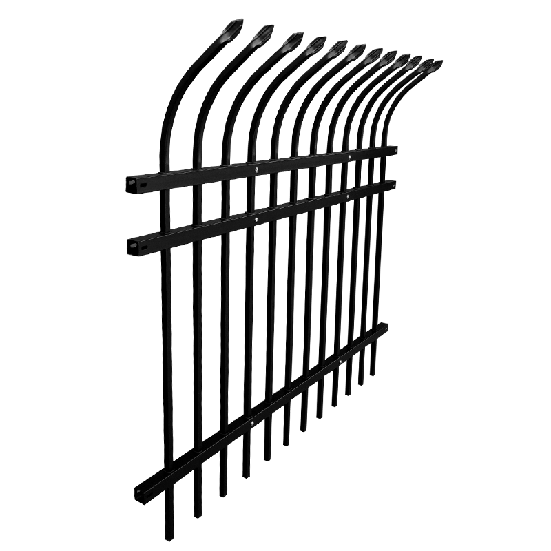 Cheap powder Coated Galvanized steel picket metal fence