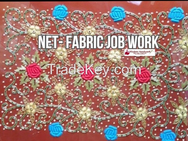  custome hand embroidery fabrics