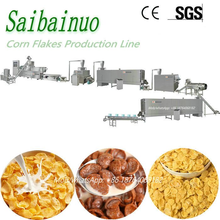 Extrusion Snacks Food Corn Flakes Processing Machinery
