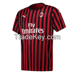 19/20 AC Milan Home Black&Red Soccer Jerseys Shirt(Player Version)