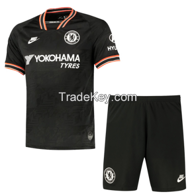 19/20 Chelsea Third Away Black Soccer Jerseys Kit(Shirt+Short)