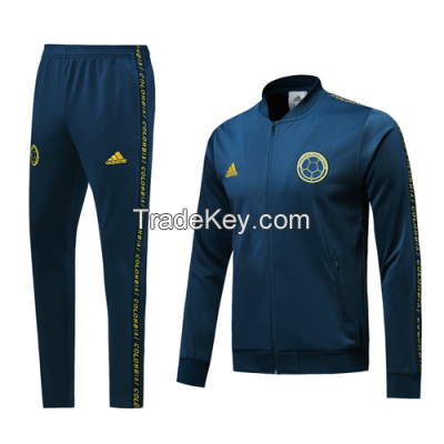 2019 World Cup Colombia Navy V-Neck Training Kit(Jacket+Trousers)