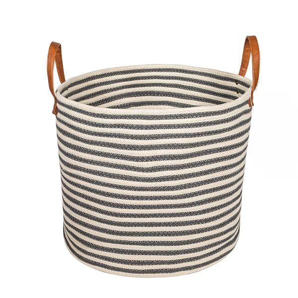Cotton Rope Basket with Handles Toy Baskets Laundry Baskets Blanket Ba