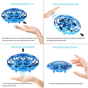 wholesale UFO toys gesture control aircraft throwing flying sensing luminous toy with LED sense quadcopter children's toys