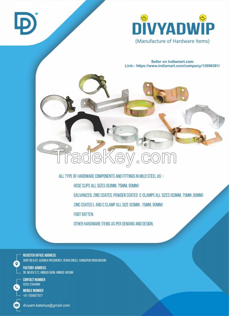 Hose clamp, Sprinkler steel clamp