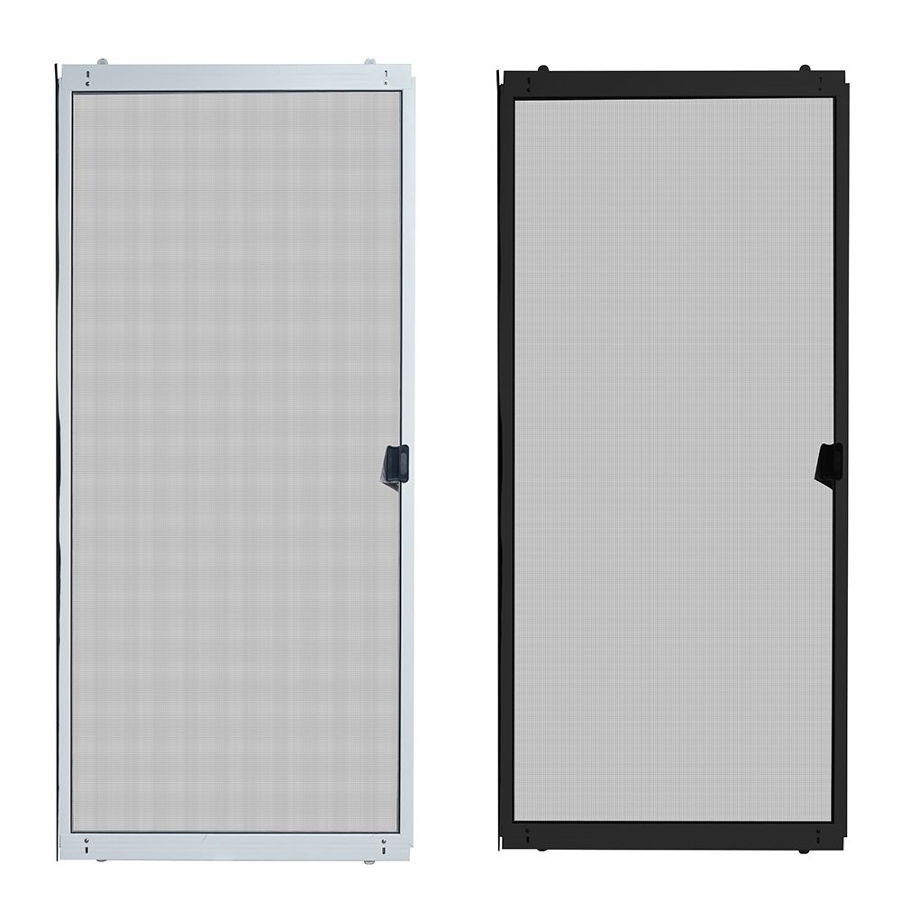 White Steel Frame Sliding Patio Screen Door Insect Screen Door Patio Sliding Screen Door