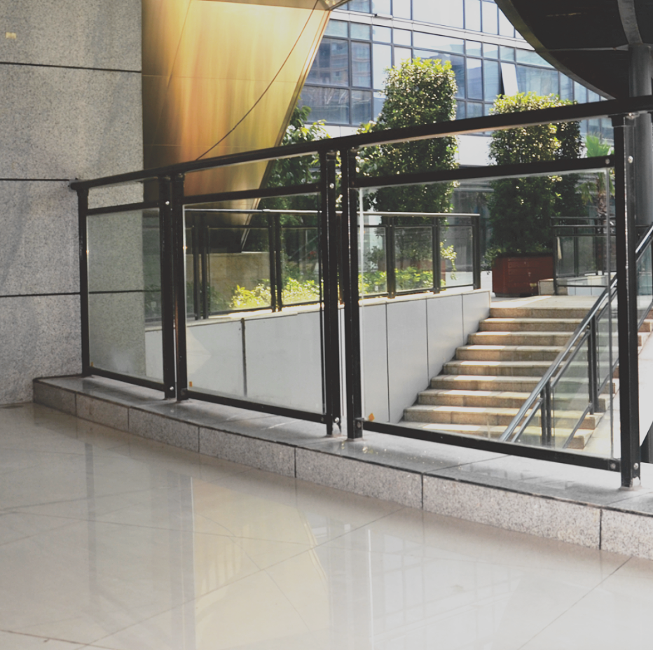 frameless steel glass design safety balcony fence