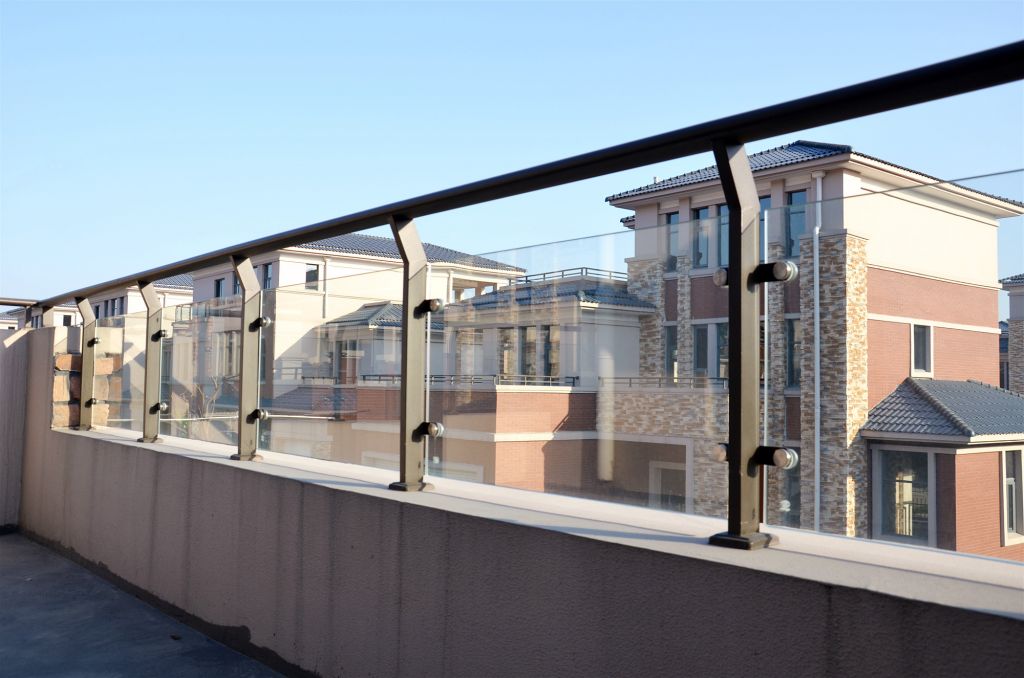 frameless steel glass design safety balcony fence