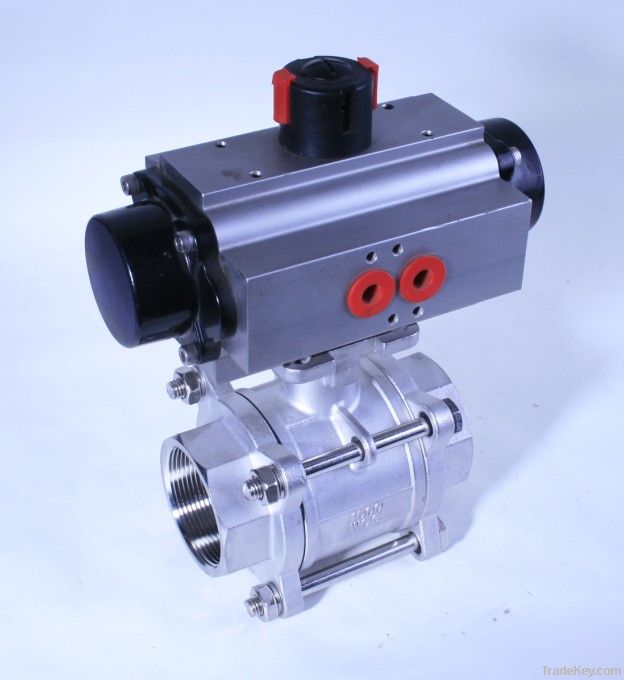 Three-Piece Ball Valve with High Mounting Screw End