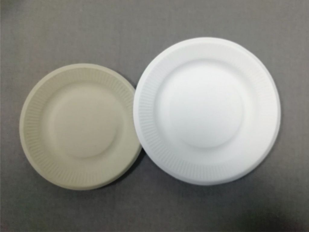 5/6/7/8 inch biodegradable natural-pulp plate with stripe edge Compostable plates without harmful products