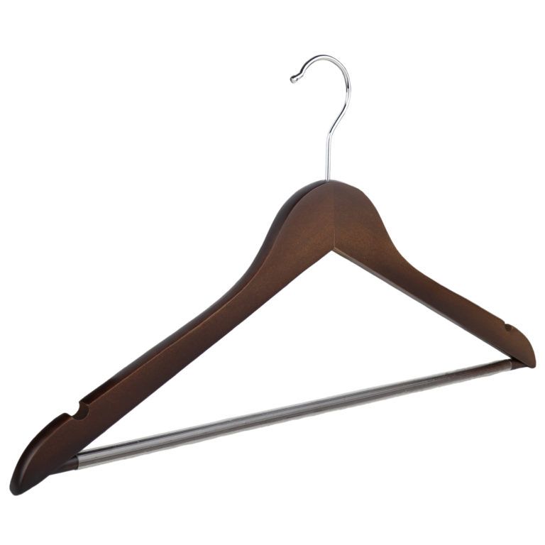 hot sales wooden clothes hangers with bar for trousers