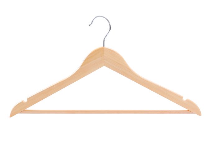 Hot selling wooden hangers with bar for trousers