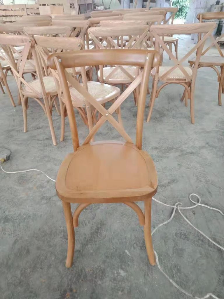 Wooden Wedding Event Dining X Cross Back Chair