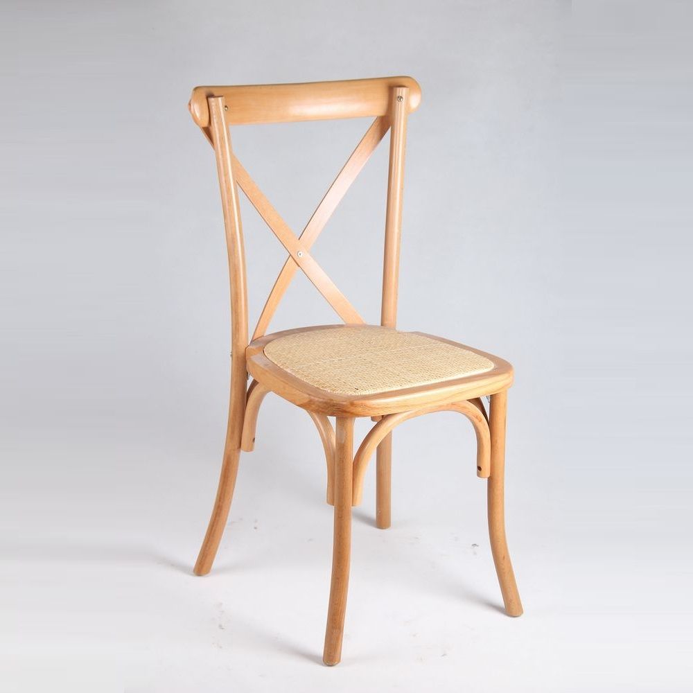 Wooden Wedding Event Dining X Cross Back Chair