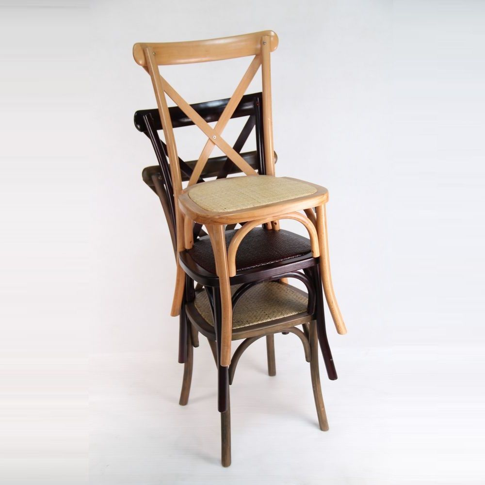 Wooden Wedding Event Dining X Cross Back Chair