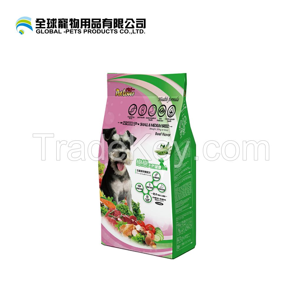 Pet Lover natural healthy dry dog food - Small and medium breed senior dogs over 7 years of age