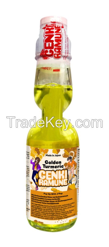 Golden Turmeric  Genki (HEALTHY) Ramune Soda