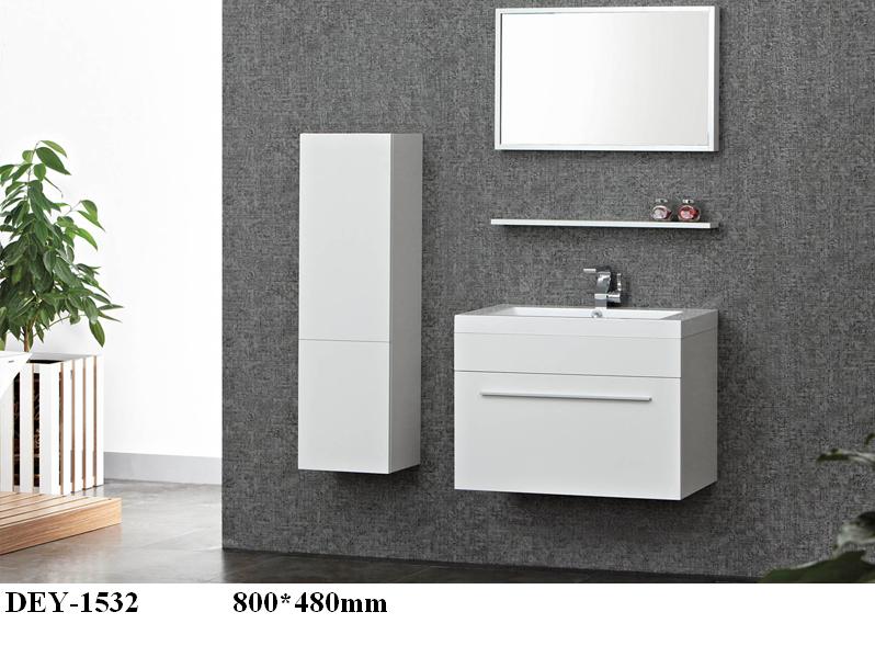white PVC bathroom vanity with small size