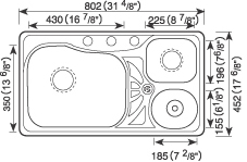 stainless steel sink (HQ-881ss)