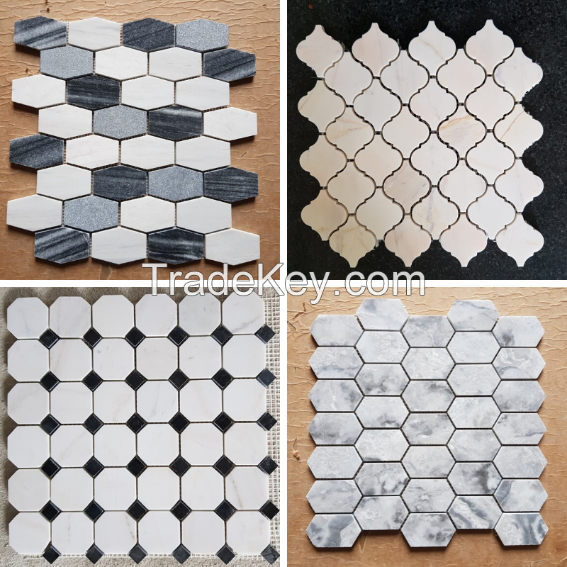 Mosaic marble tiles