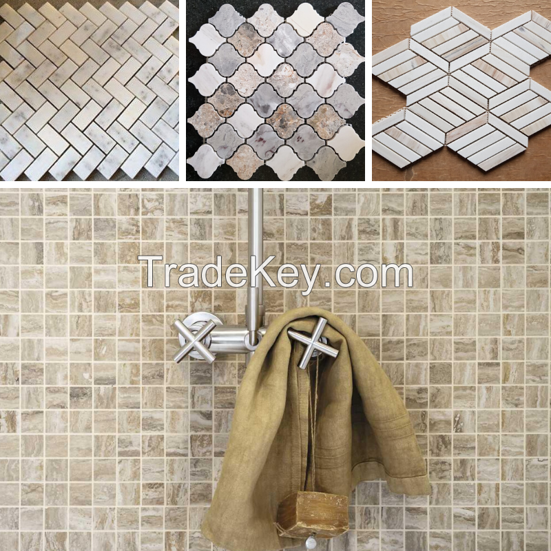 Mosaic marble tiles