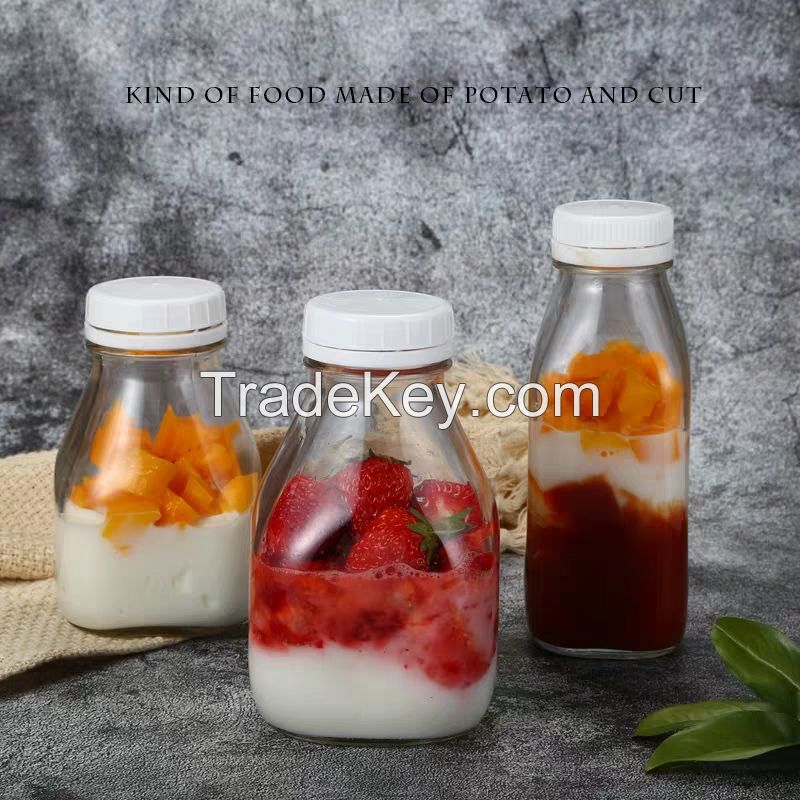 Square Juice Glass Bottle