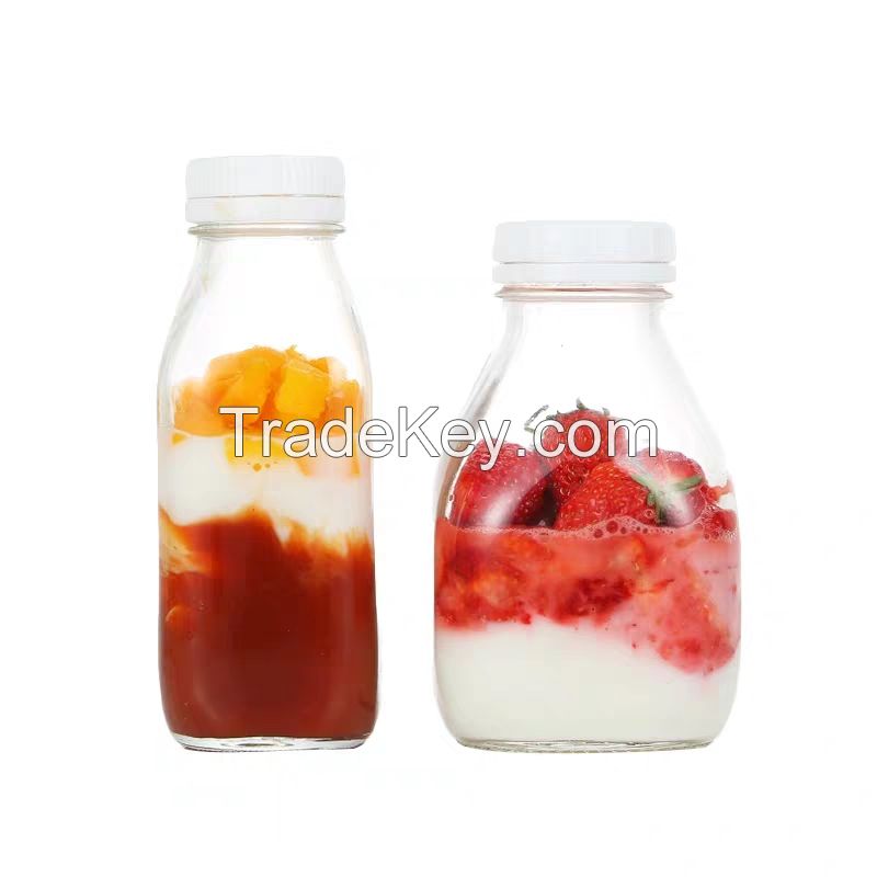 Square Juice Glass Bottle