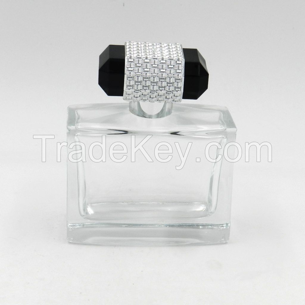 Hot selling high quality crimp glass perfume bottle for cosmetics packaging fashion design