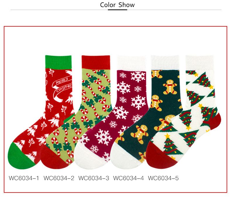 winter christmas cartoon wool socks