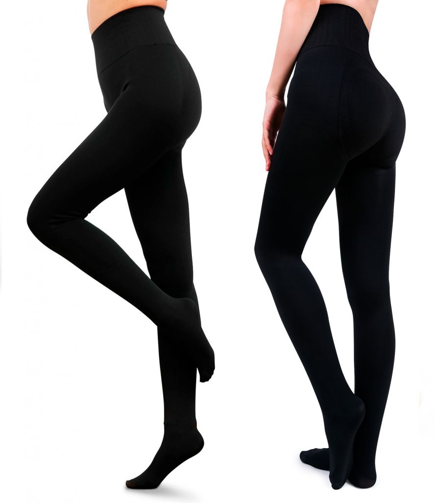 Women's Opaque Warm Fleece Lined Tights - Thick Winter Thermal Tights Butt Lifting High Waisted Pantyhose