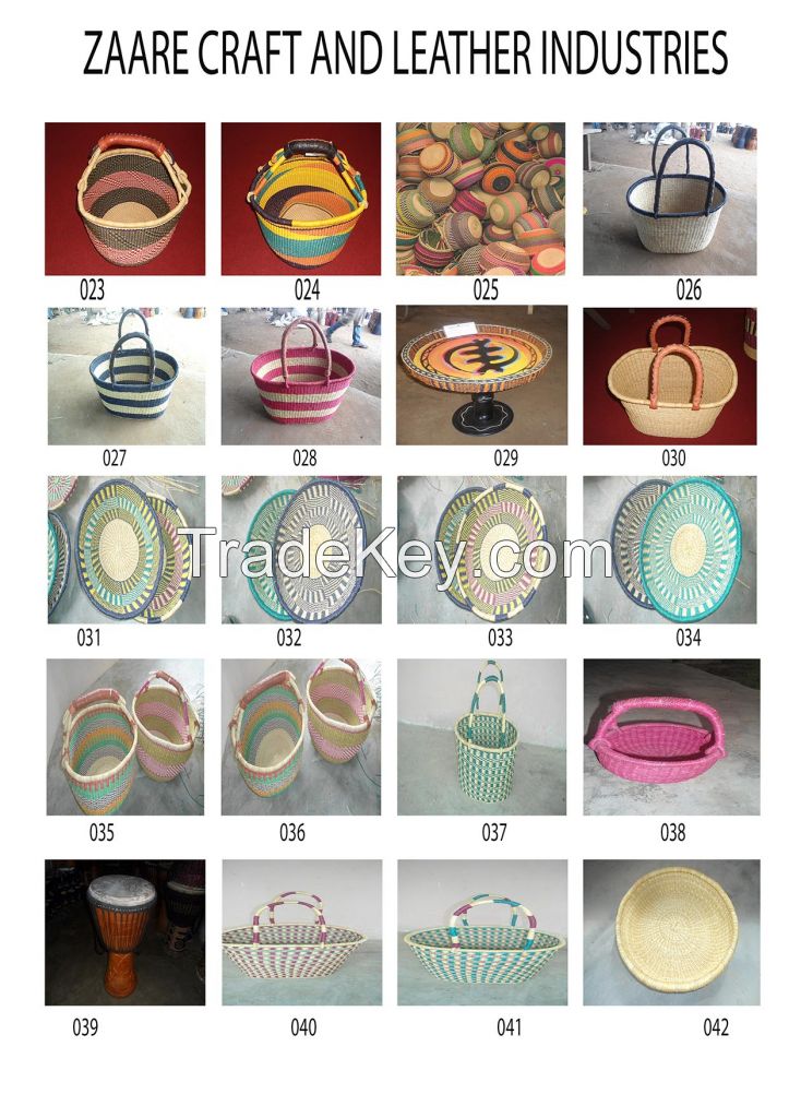 bolga oval baskets and bolga round basket