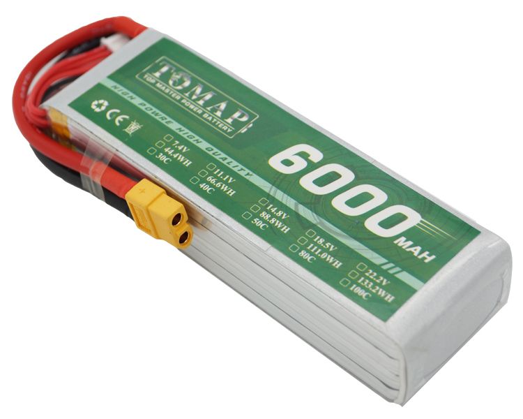 High Capacity Lipo Lithuim Polymer Model Aircraft Battery 6s 22.2v 6000mah for rc hobby