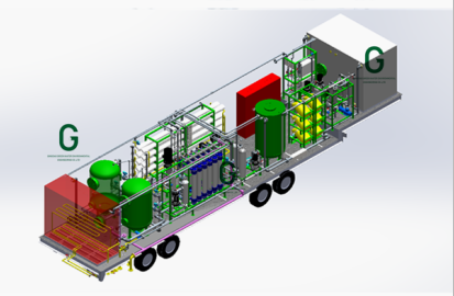 Containerized Water Treatment Plant with RO System to desalinate water