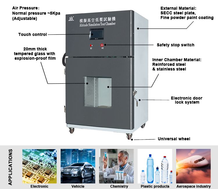 Environmental Battery Altitude Simulation Low pressure Test Apparatus