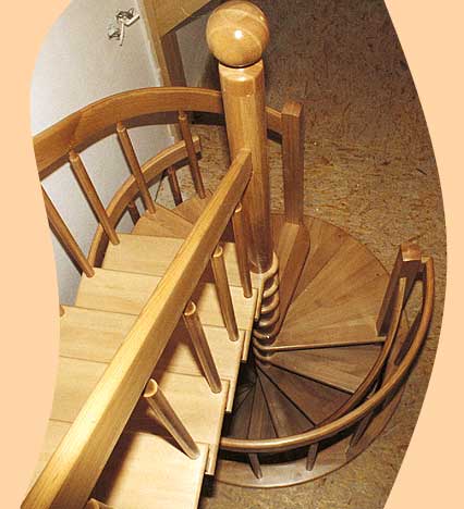 Elements of wooden ladders