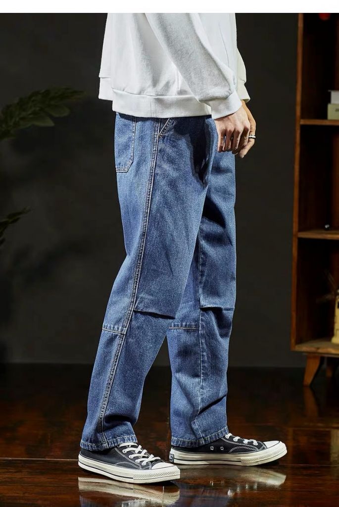 Tang shi autumn new straight - leg jeans men's baggy jeans