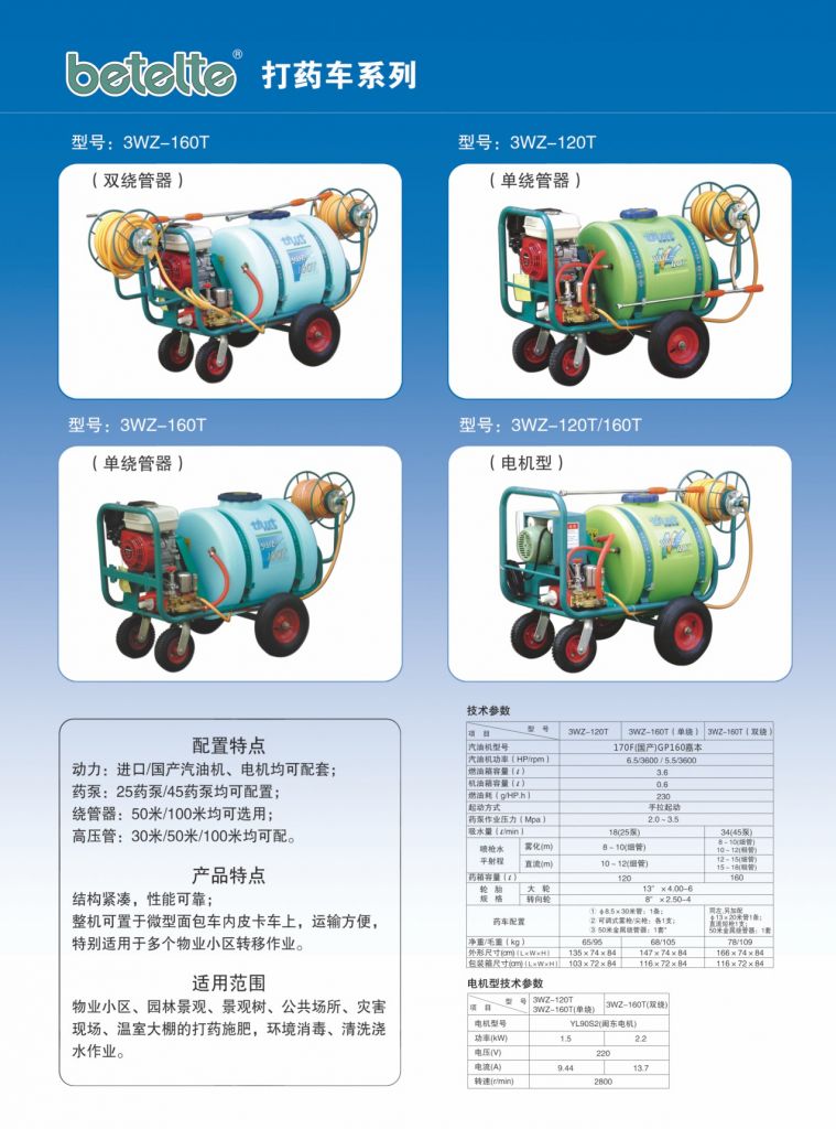 High-pressure Motivated Pesticide Spraying Machine/ High-pressure Motivated Disinfecting Machine