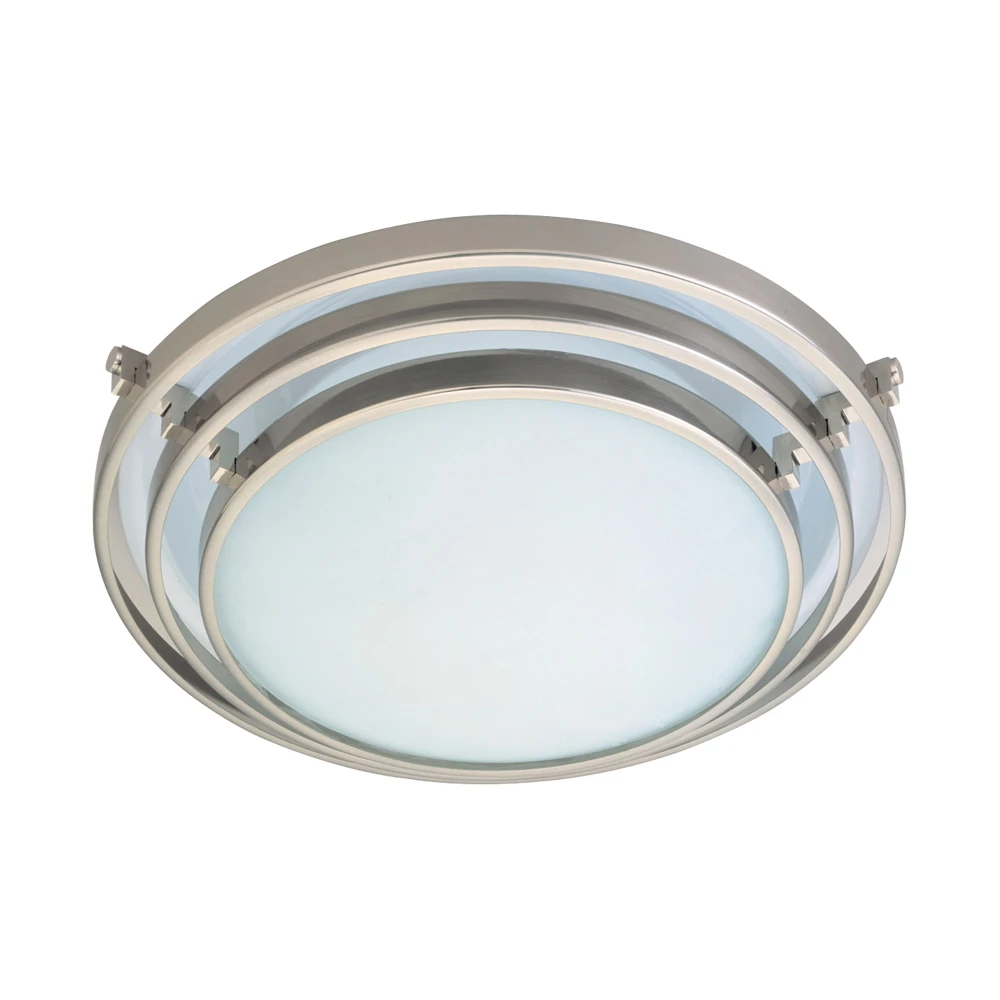 Light Ceiling Light Cascade Collection, Satin Nickel Dimmable Acid Frost