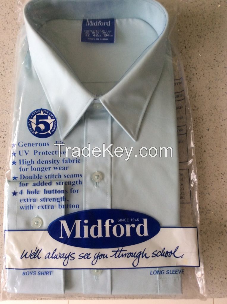 Midford Officewear and School plain colour formal\dress shirts