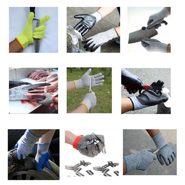 Grey PU Coated Cut Resistant Hand Gloves