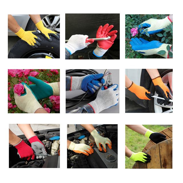 DDSAFETY Wholesale In China Fluorescence acrylic  for shell,Black latex foam  for coating protective glove